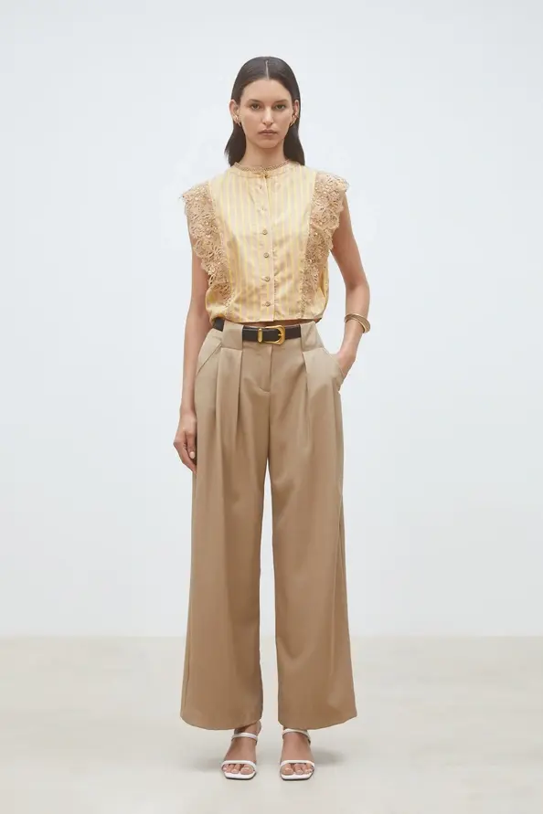 Suncoo pantalon jude camel