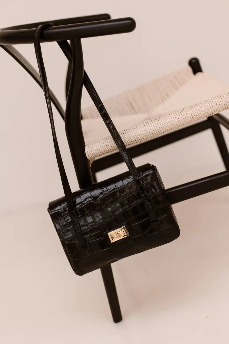 Tas Cocco croco zwart
