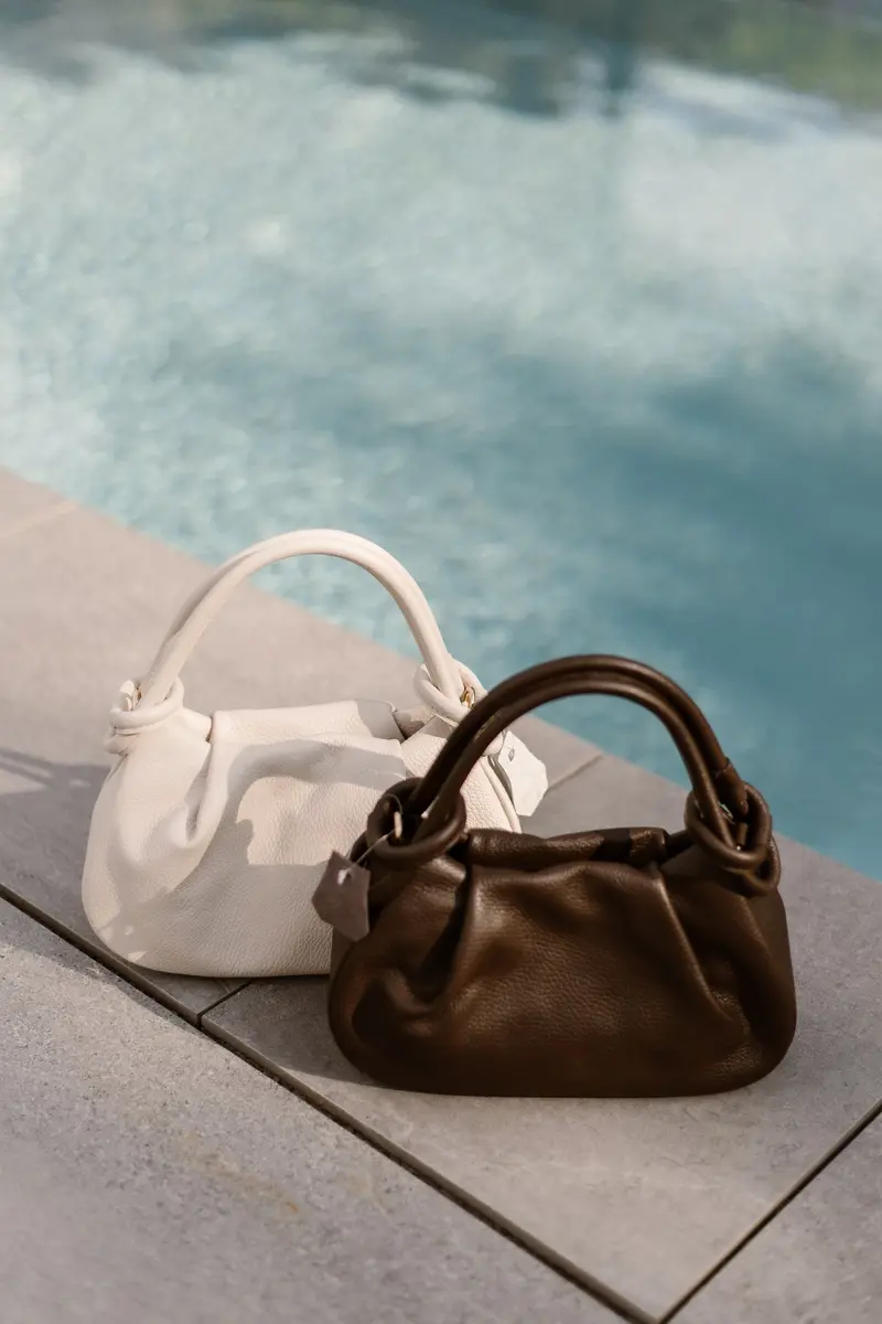 Tas Lucca leer donkerbruin