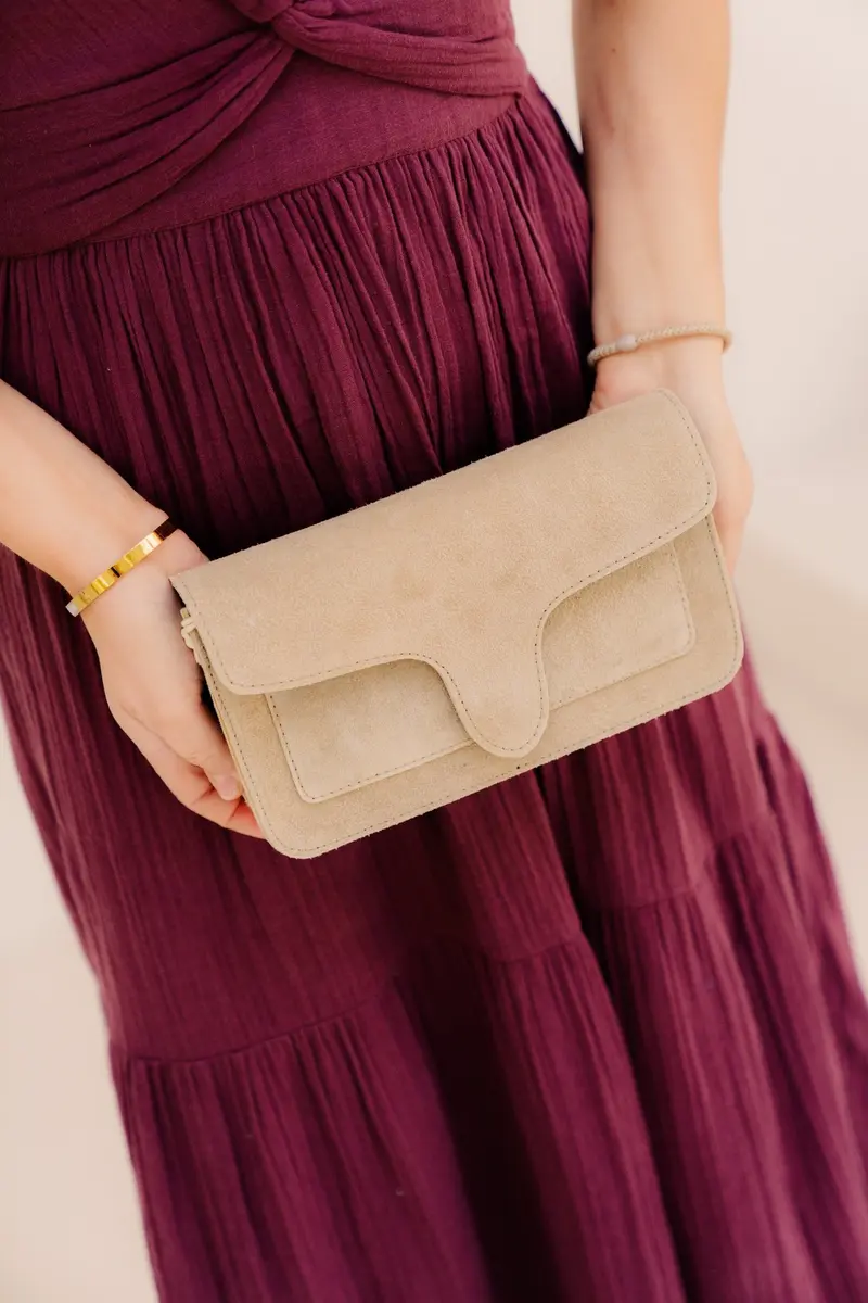 Tas Margot suede sand