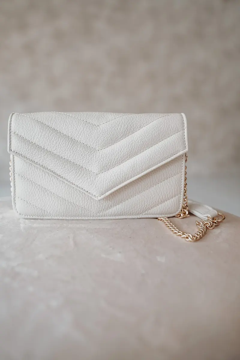Tas Roos leer ecru