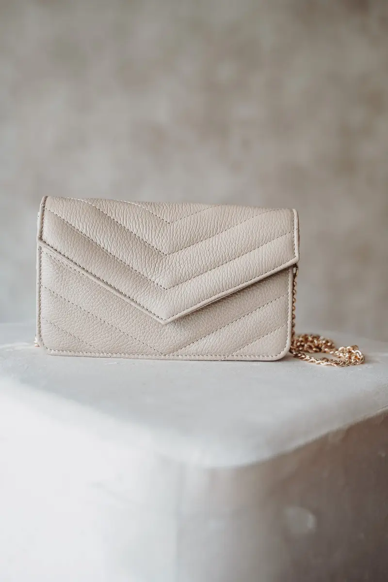 Tas roos leer taupe