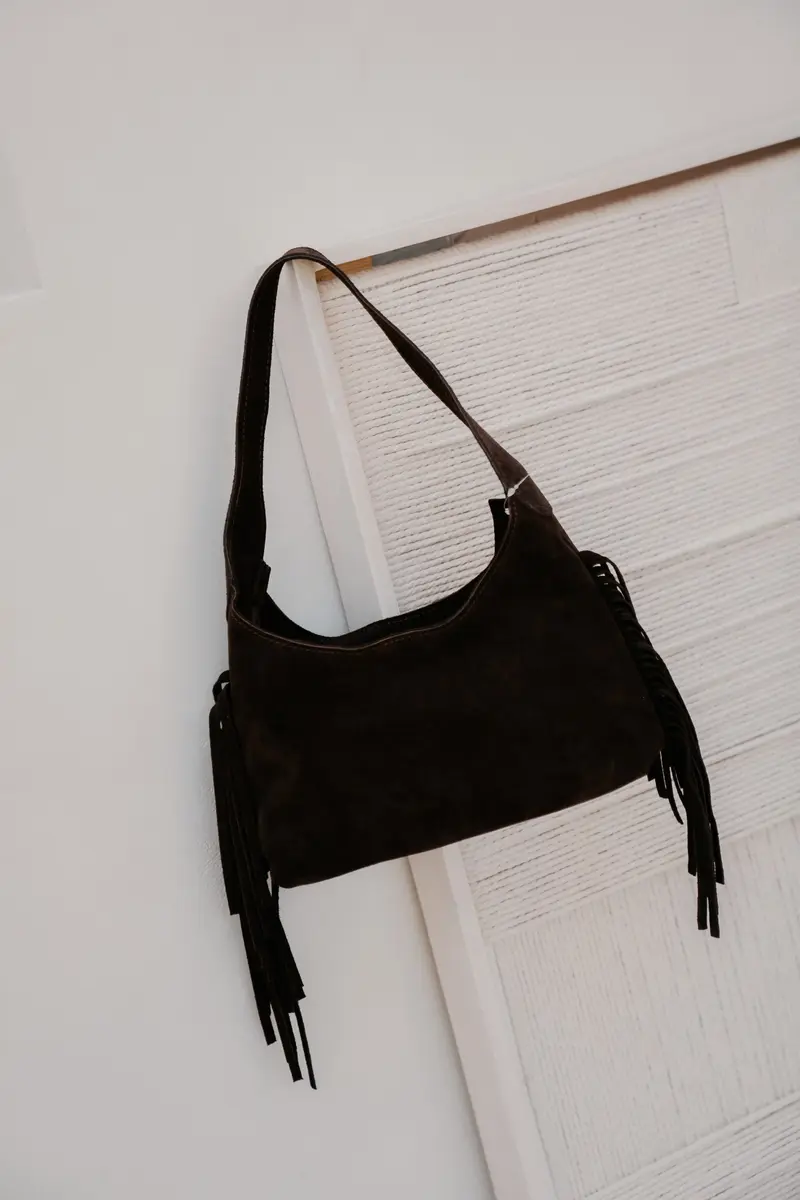 Tas Siena suede donkerbruin