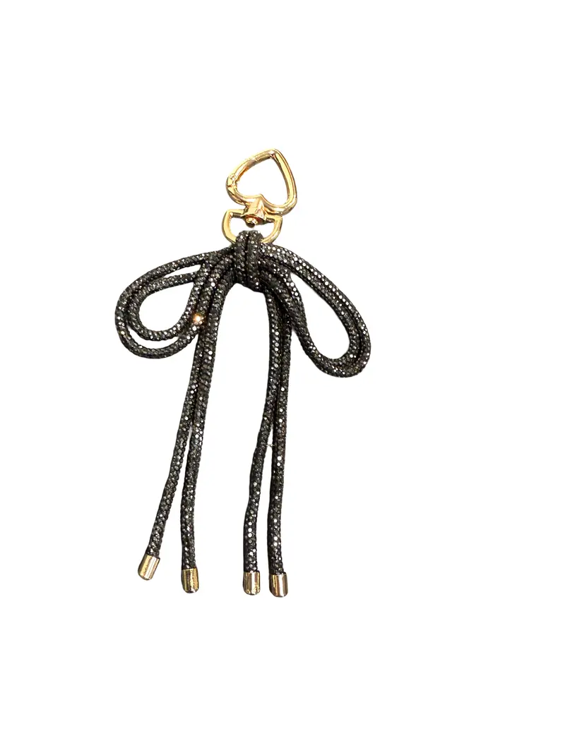 Tas / sleutel hanger "Strik" Bruin / Grijs