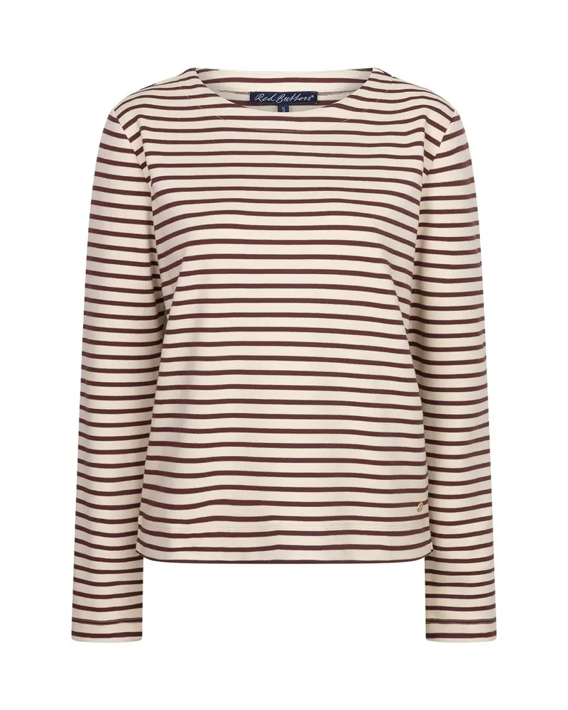 Terry Stripe Creme/Dark Berry