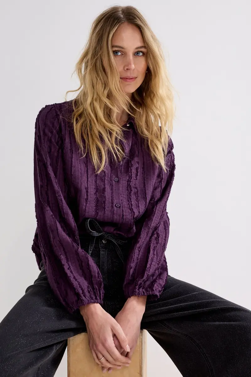 Textured Stripe Blouse