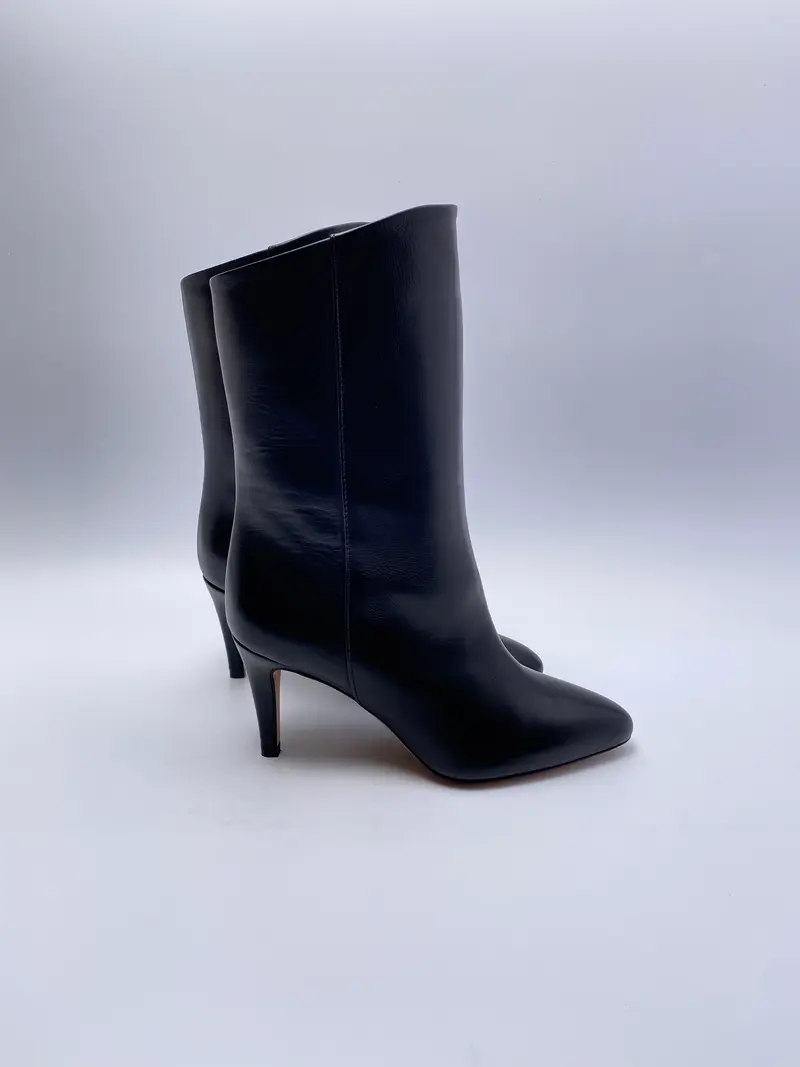 The Seller Boots zwart Leer hoge hak