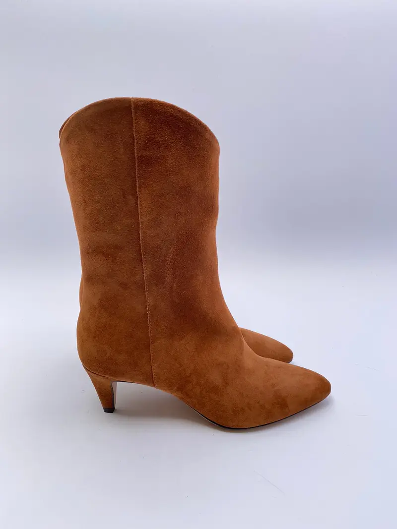 The Seller cognac boots suede