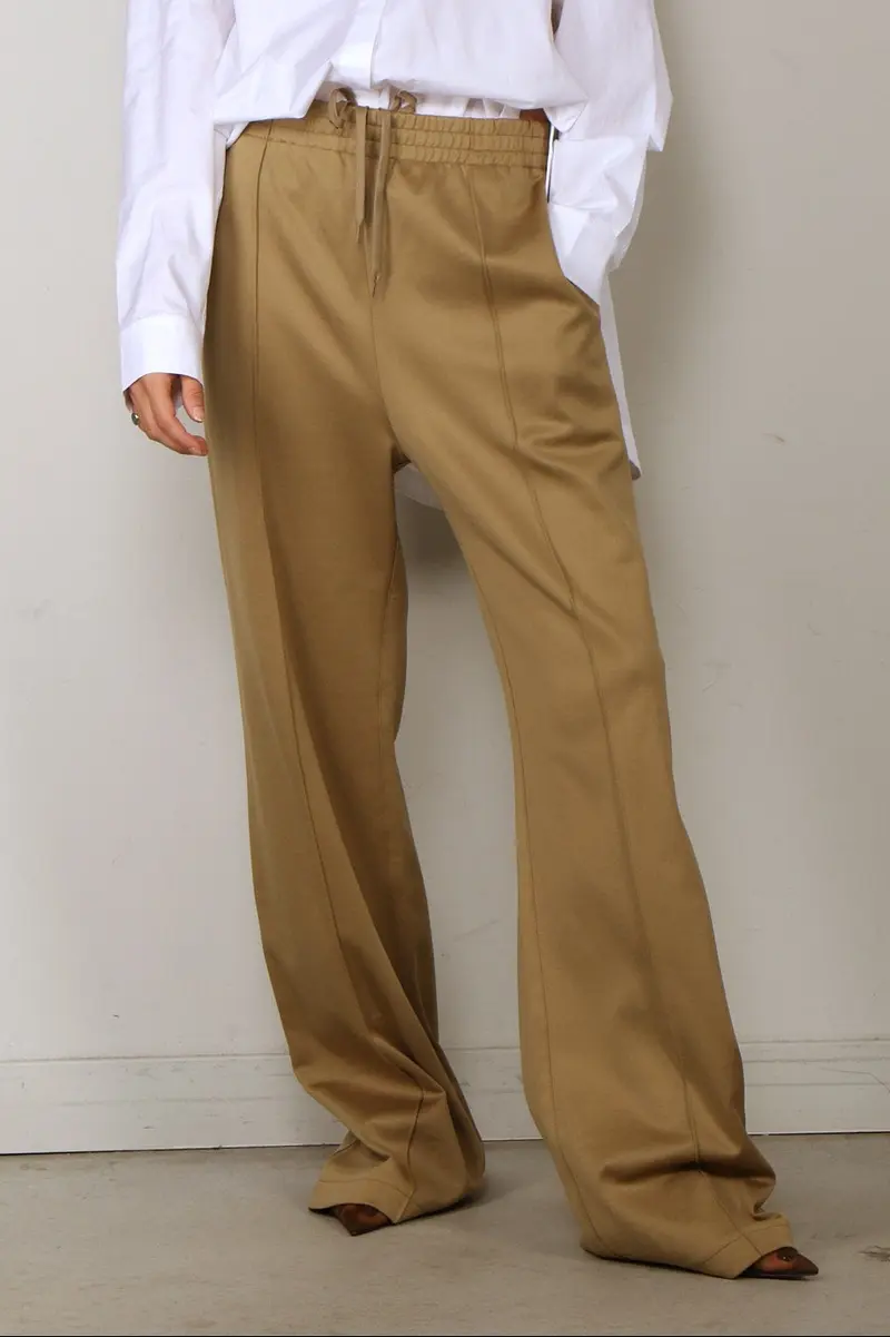 Tibi - Broek - Active Knit Scottie Jogger - Buff Tan