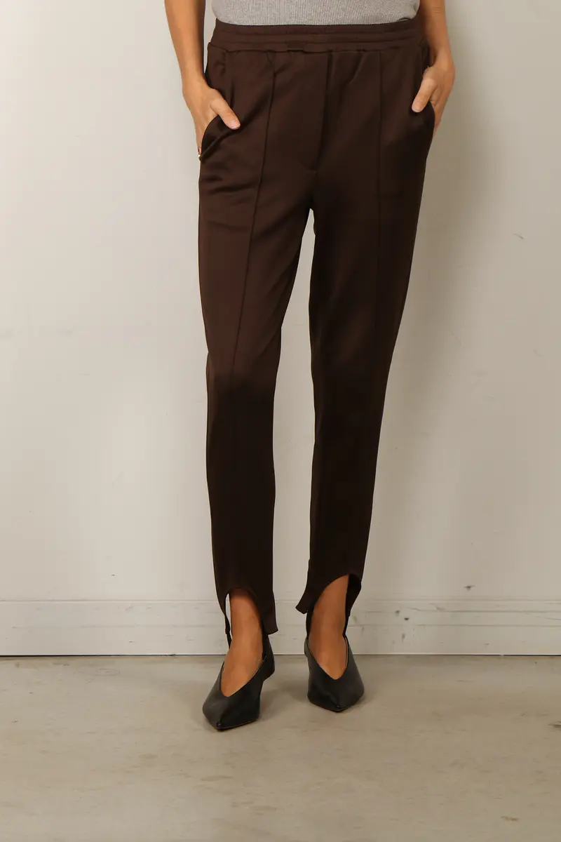 Tibi - Broek - Active Knit Sporty Stirrup - Burnt Umber