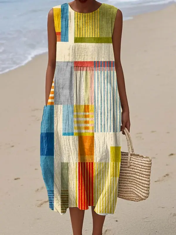 TILDA | Midikleid mit Geometrischem Muster