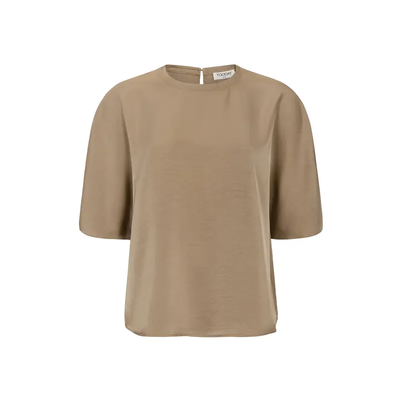 Tooday satijnen blouse zand