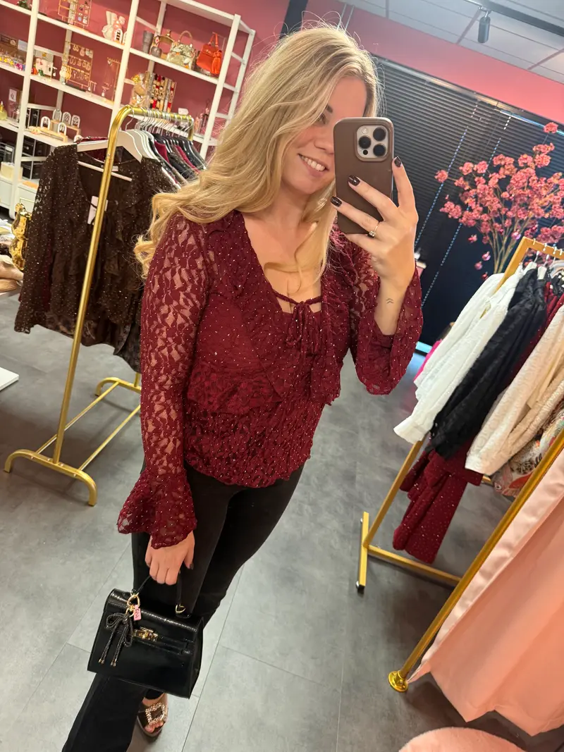 Top Amelie bordeaux