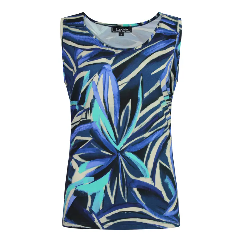 Top Indigo Mint Bladmotief