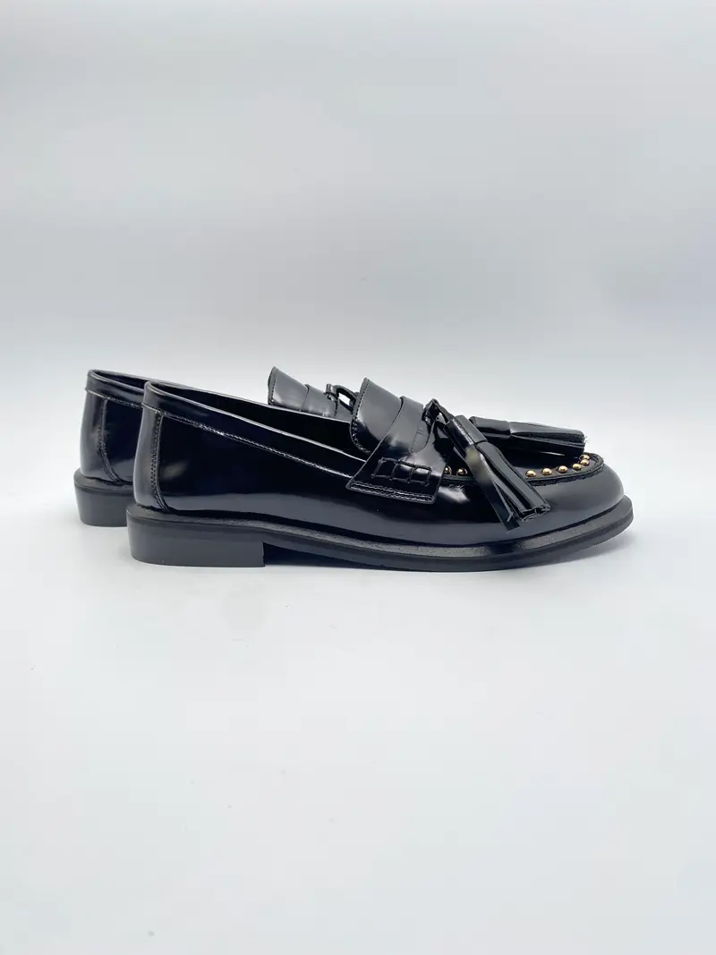 Toral tl-billy black tassel loafers