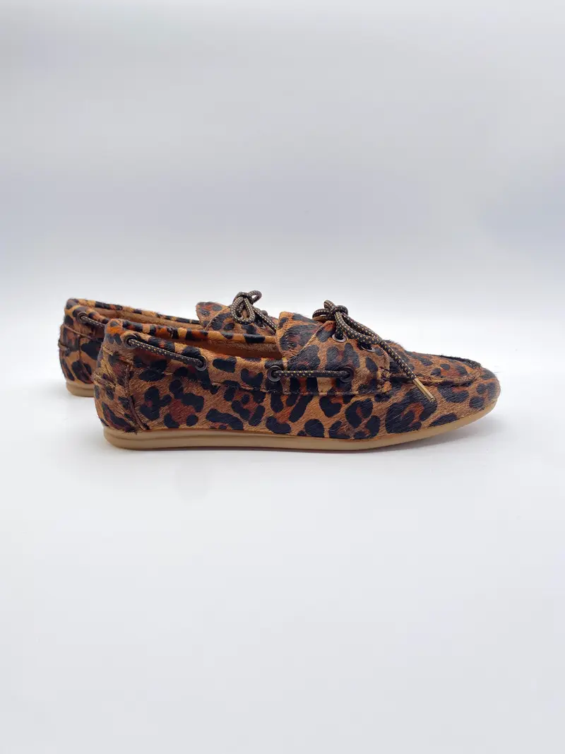 Toral tl-kimana moccasin animal print dark brown panter