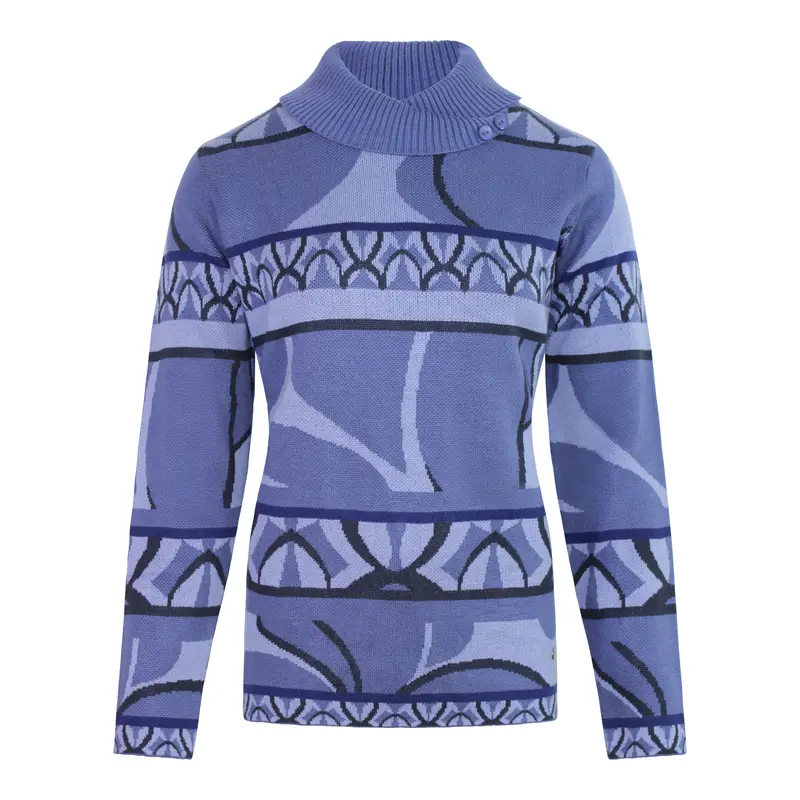 Trui Grafisch Patroon Blauw Marine