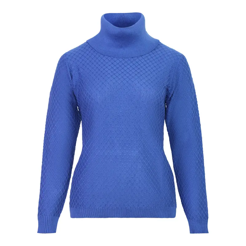 Trui Queen Blue Structuur Col