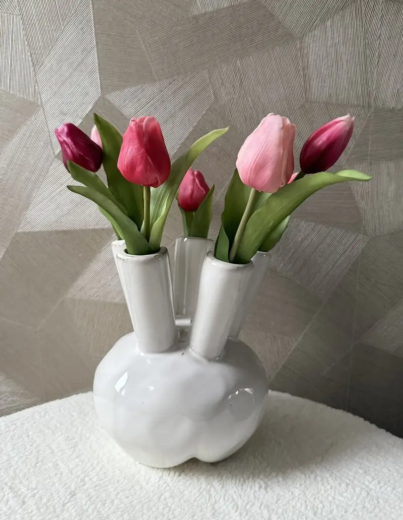 Tulpenvaas wit