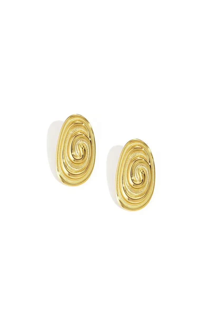 Twist oorbellen - goud