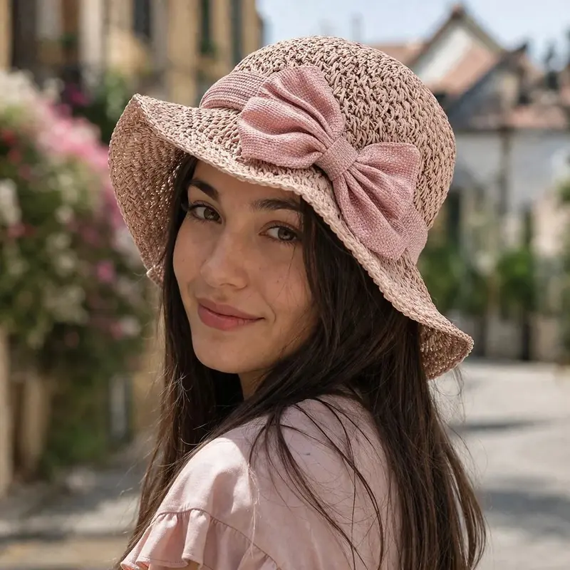 Valentina | Handgefertigter Sonnenhut mit elegantem Schleifendetail