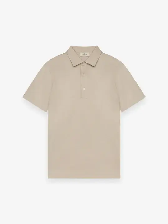 VALENZA Polo Supima Polo schiller collar Beige