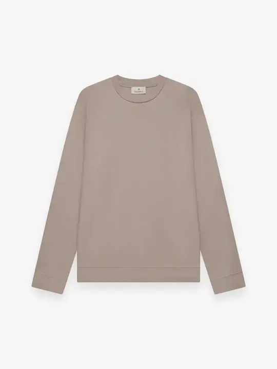 VALENZA Pull Heavy Supima Sweater Lead Grey