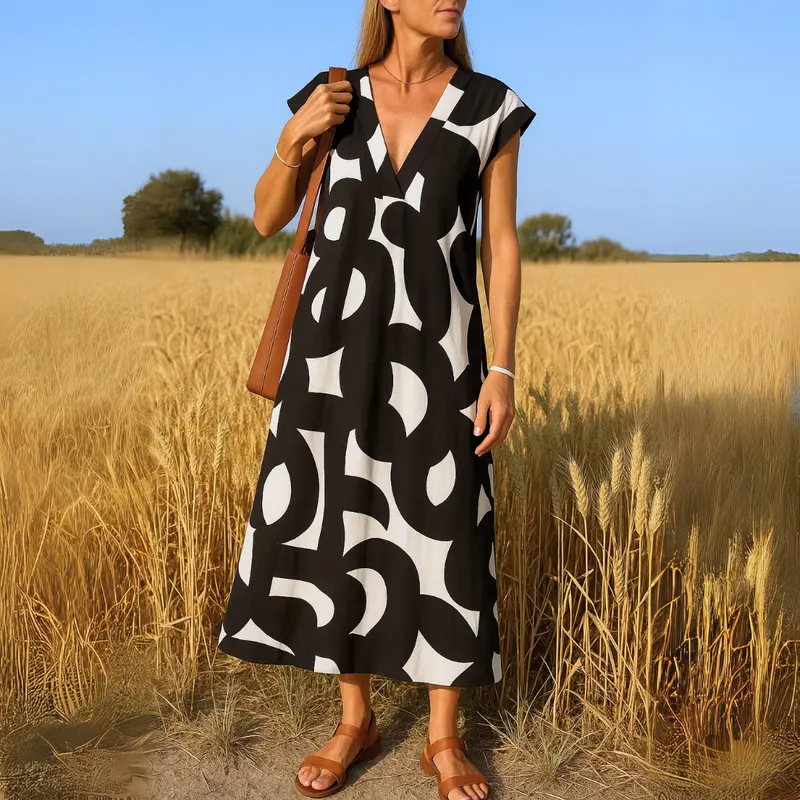 VALÉRIE | LIGHTWEIGHT V-NECK DRESS