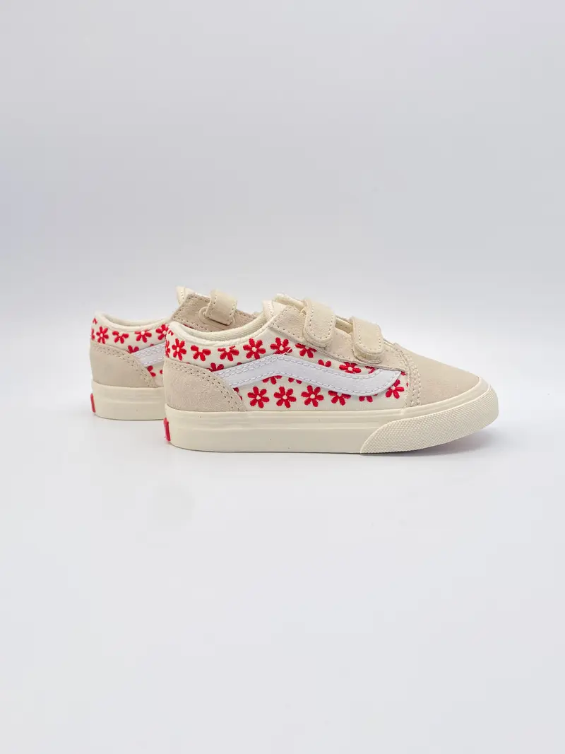 Vans old skool V chantilly floral racing red