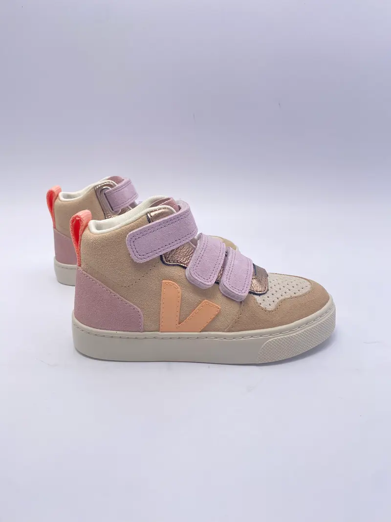 Veja small v-10 mid suede Multicolour Almond Peach