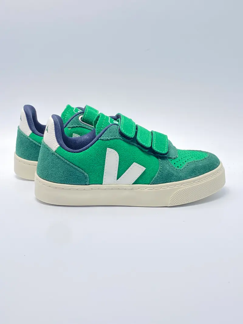 Veja small V-10 suede emeraude white green