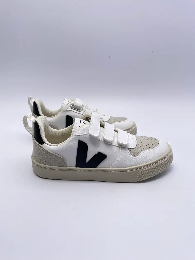 Veja V-10 velcro cwl white black