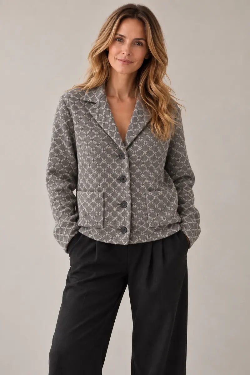 Velina gebreid jasje grey/ash