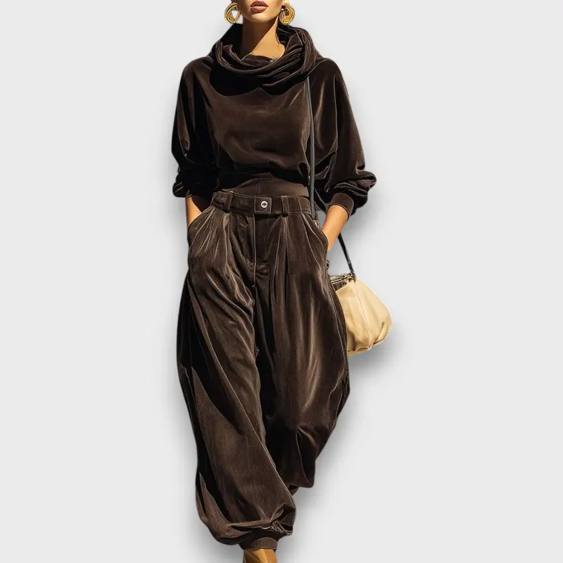Veloria – Vintage Velvet Hoodie & Trousers Set