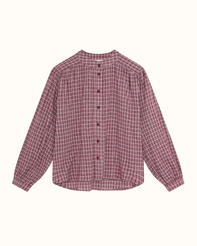Vera Shirt Granate Grid