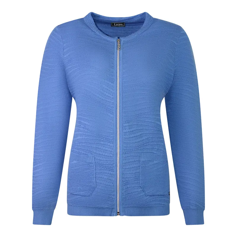 Vest Uni Bleu Structuur Wave