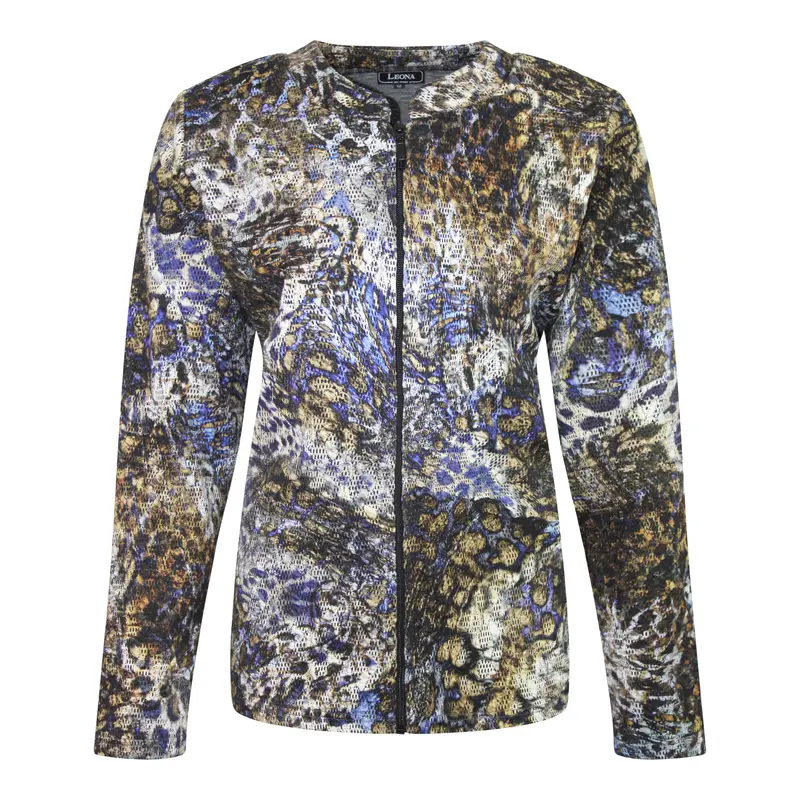 Vestjasje Animalprint Blue Marmerlook