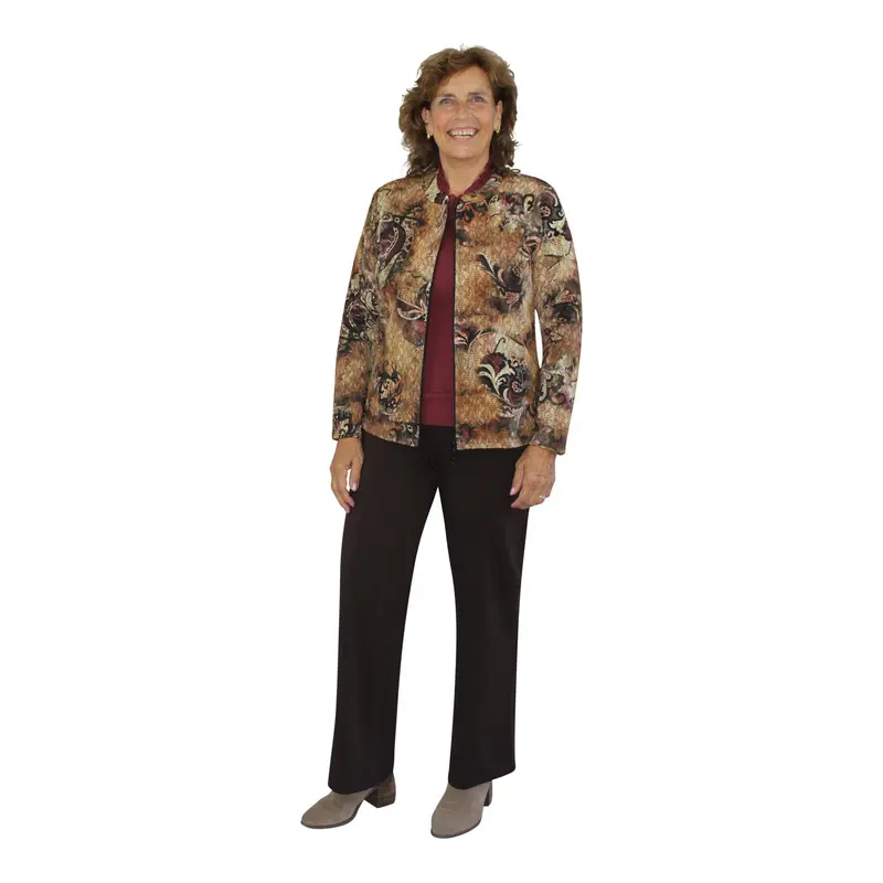 Vestjasje Ornamentenprint Bruin Porto Red