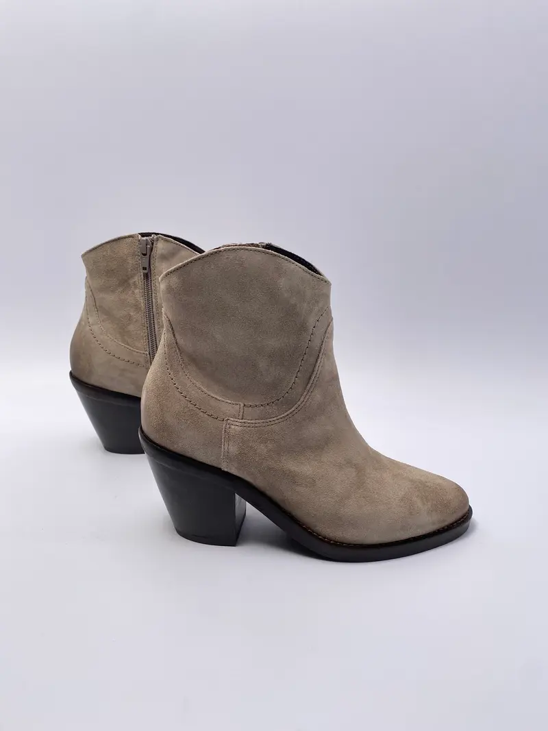 Via Vai mara denver enkellaars met hak beige grey suede