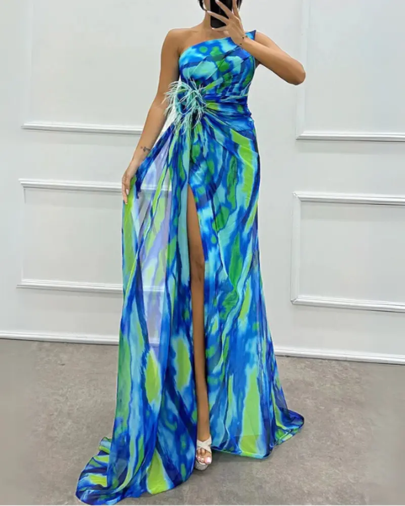 Vibrant Draped Dress