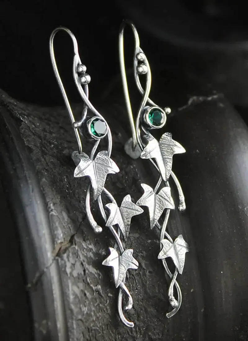 Vintage Blattsilber Ohrringe | Shop Nory
