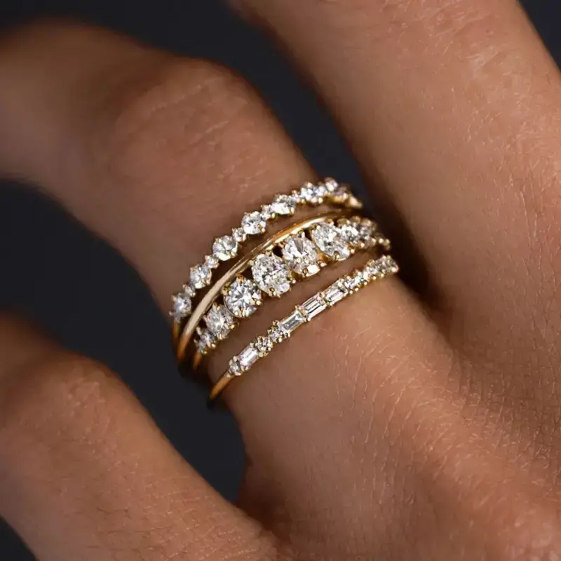 Vintage Elegante Zirkonia Ring Set | Shop Nory