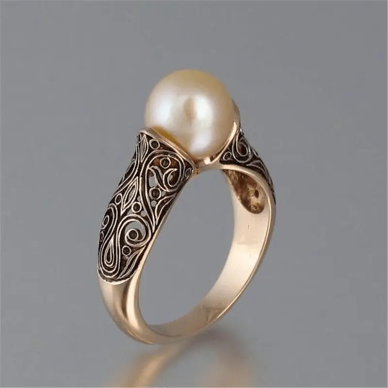 Vintage Pearl Goldener Ring | Shop Nory
