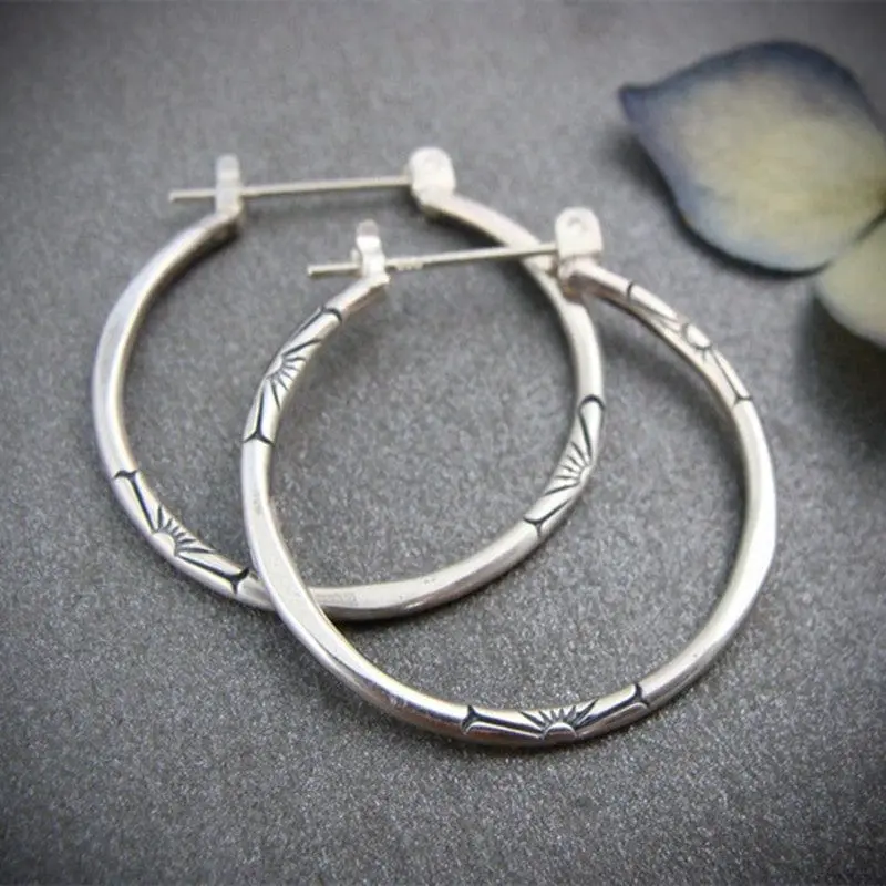 Vintage Silber Creolen | Shop Nory