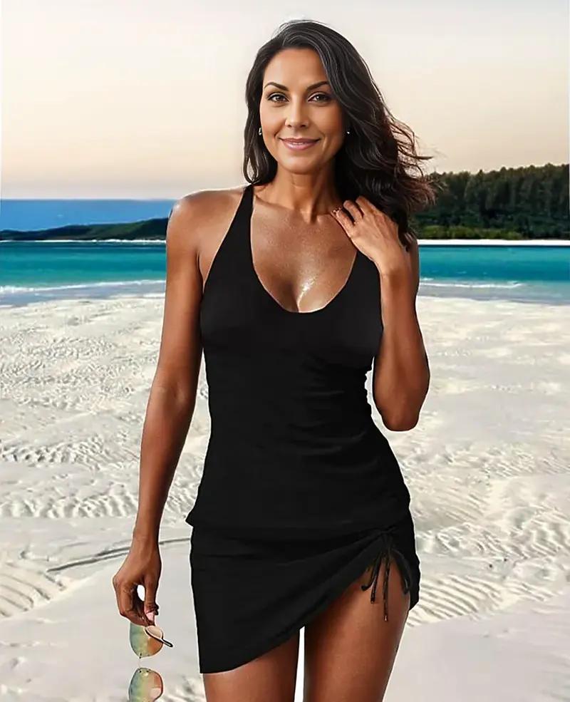 Vintage Tankini mit Rüschendetail – Melina