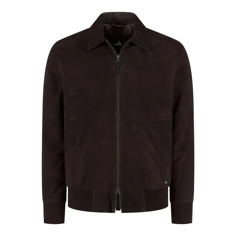 Wahts Barnes Soft Suede City Jacket - Donkerbruin