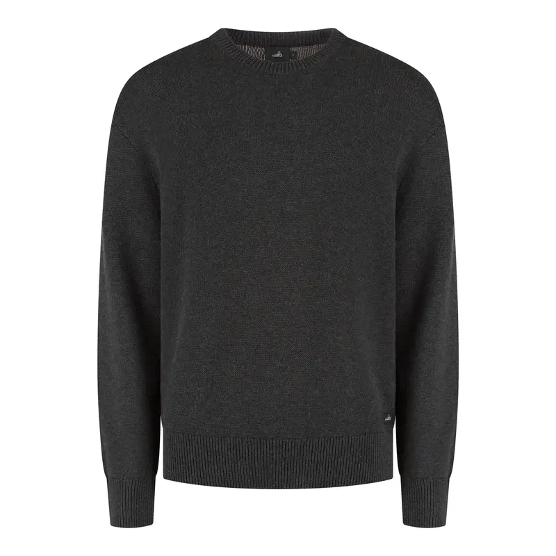 Wahts Burns Cotton Merino Heavy Knit Pullover - Antraciet