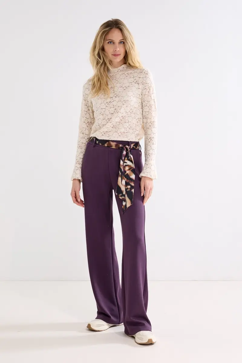 Wide-Leg Trousers Scarf