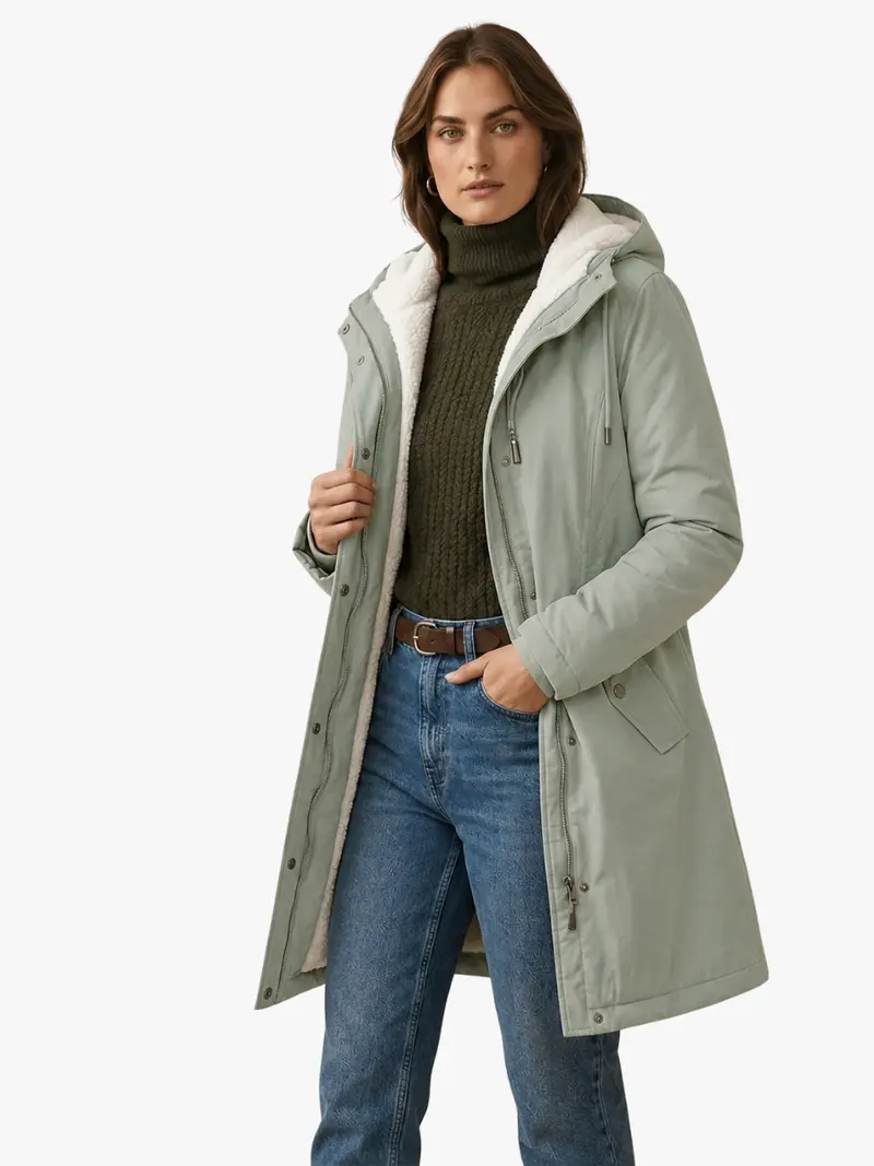 WINTER FLEECE-LINED PARKA FOR WOMEN
