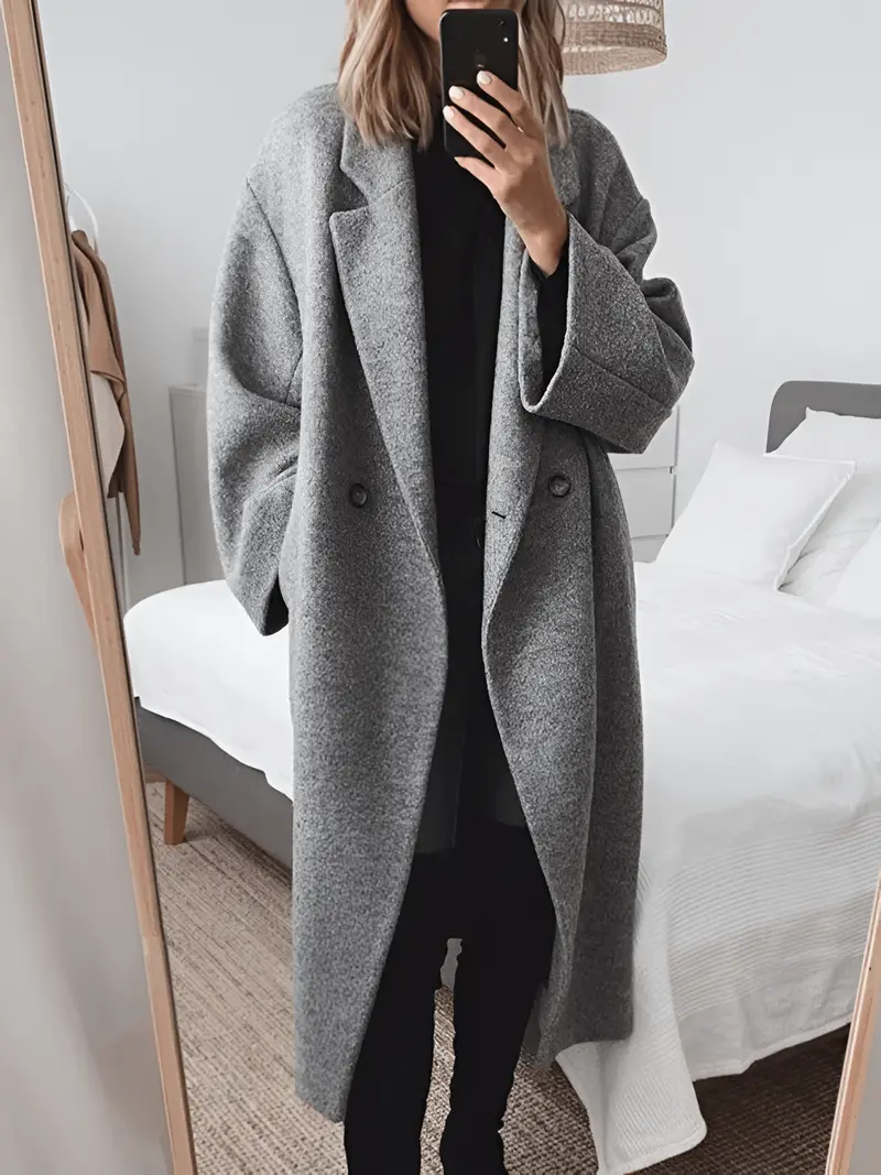 Women Coat | Relaxed Maxi-Length with Structured Tailoring